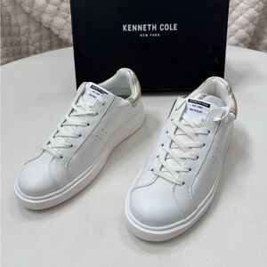Kenneth Cole | Kam Platform Sneaker in White/Shiny Light Gold